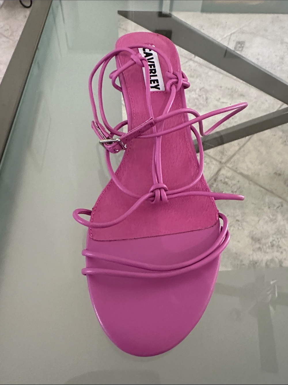 Averley Lace-Up Pink Strappy Women's Sandal